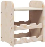 vidaXL Weinregal Weinregal mit Oberplatte 33x25x37 cm Massivholz Kiefer, 1-tlg.