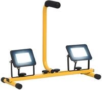 vidaXL Au&szlig;en-Wandleuchte, LED-Fluter mit Handgriff 2x20 W Kaltwei&szlig;