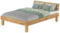ERST-HOLZ Massivholzbett Ehebett Doppelbett Holzbett aus Eiche Massiv 160x200 cm