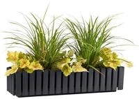 BURI Blumenkasten Blumenkasten Fency 75x18,5cm Anthrazit Bew&auml;sserungskasten