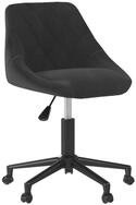 vidaXL B&uuml;rostuhl B&uuml;rostuhl Drehbar Schwarz Samt (1 St)
