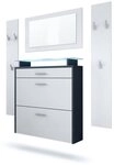 Vladon Garderoben-Set Malea, (Garderobenset bestehend aus 1 H&auml;ngeschuhschrank,...