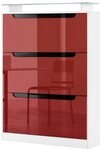 Vladon Schuhschrank Space (Schuhkipper, f&uuml;r 24 Paar Schuhe mit 3 Klappen und