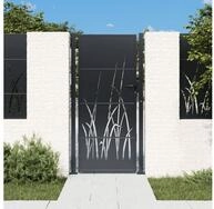vidaXL Gartentor, Gartentor Anthrazit 105x205 cm Stahl Gras-Design