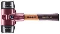 Gummihammer HALDER SIMPLEX Schonhammer &Oslash; 60 mm Gummi schwarz kurzer Stiel mit