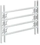 relaxdays Fensterschutzgitter Fenstergitter Einbruchschutz ausziehbar, 600 x