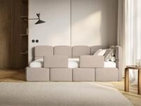 Selsey Kinderbett CLOUDY, Matratze, 2x Rausfallschutz, Bettkasten,...