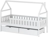 MIRJAN24 Kinderbett Domi (mit zwei Bettschubladen), Lattenrost Flex aus