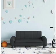 vidaXL Kindersofa, Kindersofa Schwarz 70x45x30 cm Kunstleder