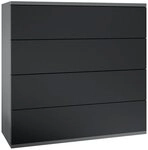 Vladon Kommode Pavos V3 (Sideboard h&auml;ngend, mit 4 Schubladen), Anthrazit