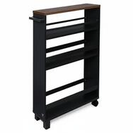 bomoe K&uuml;chenwagen Nischenregal 15cm breit Hylla, 79x50cm, Braun Schwarz,