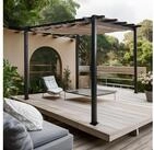 MCW Pergola MCW-N93-3x3, BxTxH: 300x300x240 cm, Bezug mit Beschichtung zur