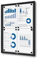 Showdown Displays H&auml;ngevitrine Economy SCXS - 4x DIN A4 - Aluminium - Schwarz...