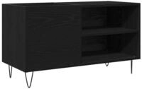 vidaXL Lowboard Schallplattenschrank Schwarz Eichen-Optik 85 x 38 x 48 cm (1 St)