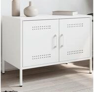 vidaXL Schrankmodule TV-Schrank Wei&szlig; 68x39x50,5 cm Stahl