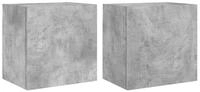 vidaXL TV-Schrank TV-Wandschr&auml;nke 2 Stk. Betongrau 40,5x30x40 cm Holzwerkstoff