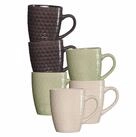 Ritzenhoff & Breker Becher Floris Henkelbecher 350 ml 6er Set, 6-tlg., Steingut