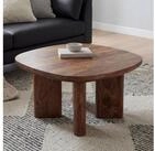 FINEBUY Couchtisch FB116613 Mango Massivholz 60cm Sofatisch Wohnzimmertisch
