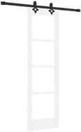 vidaXL Haust&uuml;r Schiebet&uuml;r Wei&szlig; 61 x 198,5 cm Massivholz Kiefer und Glas...