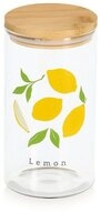 Zeller Present Deckel Vorratsglas "Lemon" m. Bambusdeckel, 850 ml, Glas/Bambus,
