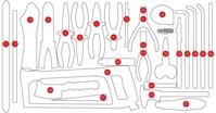 KS Tools Werkzeugkoffer Leere Schaumstoffeinlage zu 813.0036 (813.0036-97)