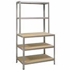 IRONSIDE Regal Steckregal Holz/Metall 186x100 cm mit Werkbank, Tragk.200 kg