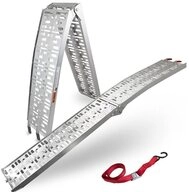 Bituxx Laderampe gelocht klappbar belastbar bis 340kg aus Aluminium (1-St.,...