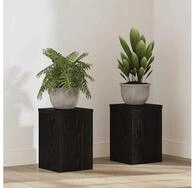 vidaXL Blumenst&auml;nder, Pflanzenst&auml;nder 2 pcs Schwarz Eichen-Optik 20 x 20 x 30...