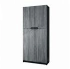 Vladon Aktenschrank Logan (Aktenschrank, mit 5 F&auml;chern und 4 T&uuml;ren) Schwarz