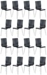CLP Besucherstuhl Pepe Holzsitz (16er Set), Metallgestell