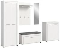 xonox.home Kleiderschrank Jam Garderobenm&ouml;bel Set 6 Teile inkl. Kissen wei&szlig;.