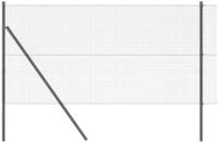vidaXL Gartenzaun Ground Fix Geschwei&szlig;ter Drahtzaun 25 x 1 m Grau Netz, (1-St)
