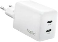 Aqiila AQIILA USB-Lader Chargebird W2, 45 W, 2-fach, 2x USB-C, wei&szlig;