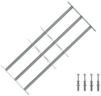 vidaXL Fenster Fenstergitter 700-1050 mm Galvanisiertes Stahl Silber, (1 St)