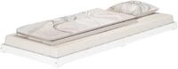 ERST-HOLZ Bettgestell Niedriges Einzelbett Kiefer Wei&szlig; Massivholz 90 x 220 cm