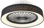 Qazqa Deckenventilator Emily, (nicht austauschbare) LED, Schwarz, Modern, Stahl,