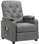 vidaXL Massagesessel Massagesessel Elektrisch Grau Kunstleder (1-St)