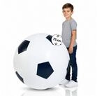 alldoro Jumboball XXL Fu&szlig;ball aufblasbar 75 cm, Riesenfu&szlig;ball f&uuml;r drinnen &