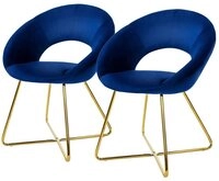 ML-DESIGN Stuhl Samtstuhl Esszimmerstuhl & Wohnzimmerstuhl mit goldenen...