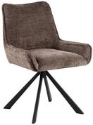 ACTONA GROUP Esszimmerstuhl 2er Set Eddie Esszimmerstuhl Chenille braun.
