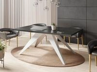 WFL GROUP Esstisch Venus ausziehbar rechteckig mit wei&szlig;en Metallbeinen (MADE...