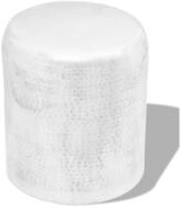 vidaXL Beistelltisch Hocker/Beistelltisch aus geh&auml;mmertem Aluminium Silbern...