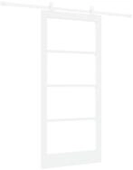vidaXL Haust&uuml;r Schiebet&uuml;r ORKDAL Wei&szlig; 93 x 202 cm Massivholz Kiefer und Glas