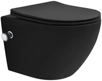 LuxeBath Tiefsp&uuml;l-WC Sp&uuml;lrandloses Wand H&auml;nge WC aus Keramik mit WC-Sitz