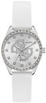 Guess Quarzuhr AVA GW1042L1, Armbanduhr, Damenuhr, Silikonarmband, analog