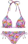 Vivance Triangel-Bikini mit farbenfrohem Bl&auml;tterdruck