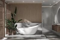 Bernstein Badewanne SOPHIE 190 x 80 cm, Freistehende Badewanne Acryl wei&szlig; hohe