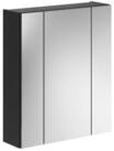 xonox.home Spiegelschrank Linus Schwarz Nachbildung Spiegelglas Melamin Modern