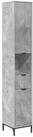 vidaXL Badezimmerspiegelschrank Badezimmerschrank mit Schubladen Beton Grau...