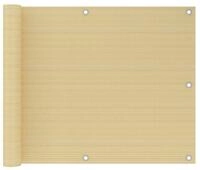 vidaXL Balkonsichtschutz Balkon-Sichtschutz Beige 75x300 cm HDPE